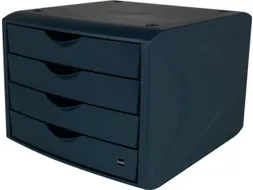 ladeblok,4xDIN A4,HxBxD 215x265x332mm,kunststof,blauw