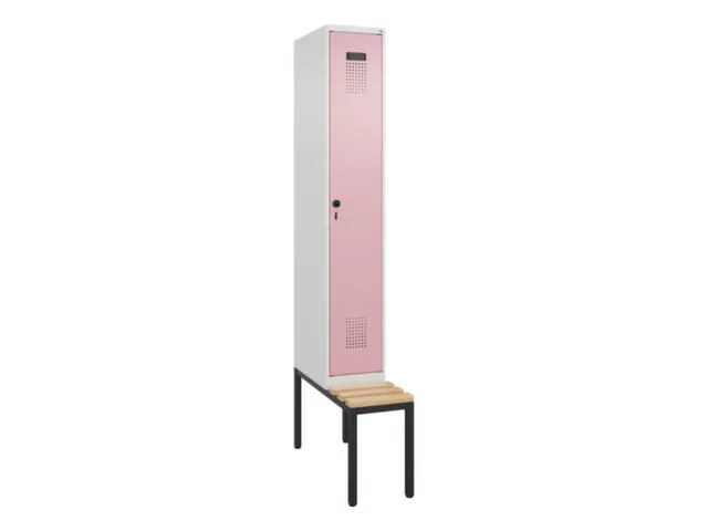 locker met bank,voor scheiding van kleding,HxBxD 2120x300x815mm,1vak