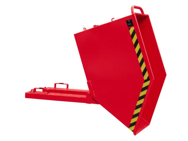 Kiepbak Staalplaat 840x670x1320mm Inh. 0.40m³ 300kg Rood