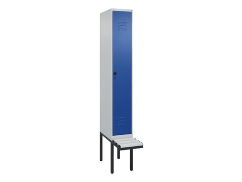 locker met bank,HxBxD 2120x300x815mm,1vak,vak B 300mm,draaigrendel