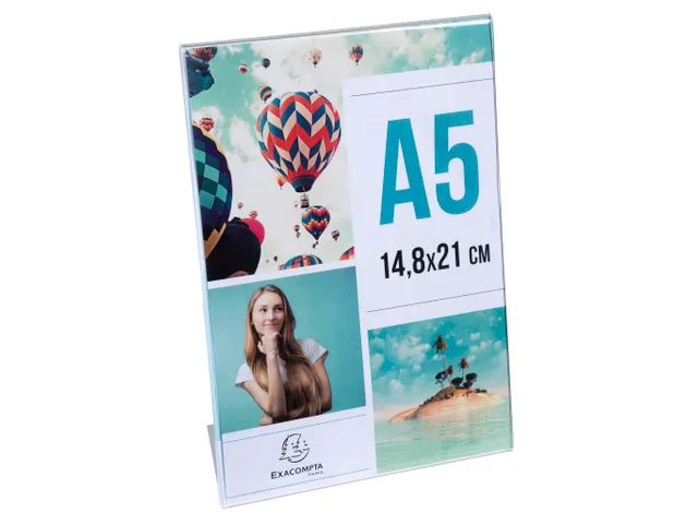 Folderhouder hellend A5 transparant