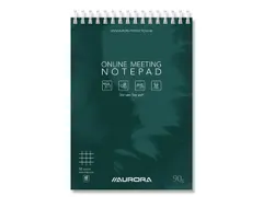 Online Conference Notepad, A5, Dubbel spiraal, Geruit, Groen