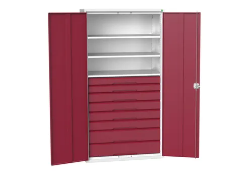 universele kast,HxBxD 2000x1050x550mm,3xStalen bodem,8lade(n)
