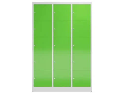 lockerkast,HxBxD 1800x1185x500mm,3x5vakken,vak B 395mm,cil.-slot