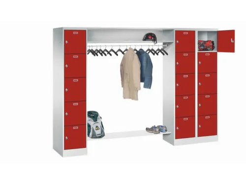 personeelsgarderobe draaigr. 1950x2550x500mm 3x5 vakken 400mm RAL3000