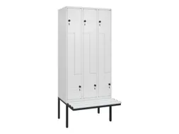 Z-garderobekast,HxBxD 2120x900x815mm,6vak,vak B 300mm,draaigrendel