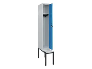 locker met bank,HxBxD 2120x300x815mm,1vak,vak B 300mm,draaigrendel - 2