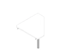 koppelelement voor bureau,90 °,HxBxD 730x840x840mm,v. C-voet,blad wit