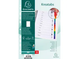 Intercal. Perso.Krea tabs carte bl A4 12P - 8