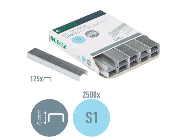 Nieten Leitz S1 Softpress verzinkt 2500 stuks