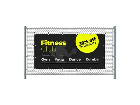 Hekwerkbanner 200x100cm met eigen Print Reclamedoek voor buiten