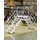 overgang,bordes H 2m,2x8treden,trede B 600mm,60° helling,aluminium