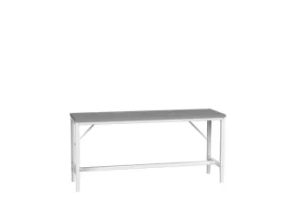 werkbank,HxBxD 780-930x2000x600mm,linoleumblad,4voeten,RAL7035 - 1
