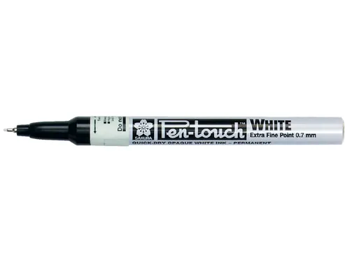 Viltstift Sakura pen-touch EF wit 1-2mm