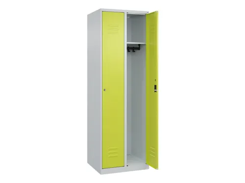 locker,HxBxD 1850x600x500mm,2vak,vak B 300mm,cil.-slot,staand op vloer