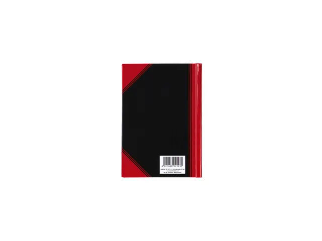 Cahier de notes Bantex noir/rouge A6 ligné 70g 96 feuilles