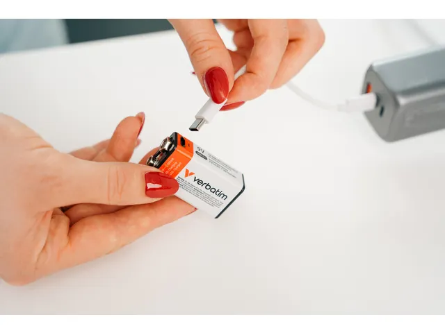 Verbatim USB-C oplaadbare batterij 9V