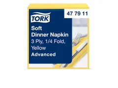 Tork 477911 Soft Dinnerservet Advanced Geel 39x39cm