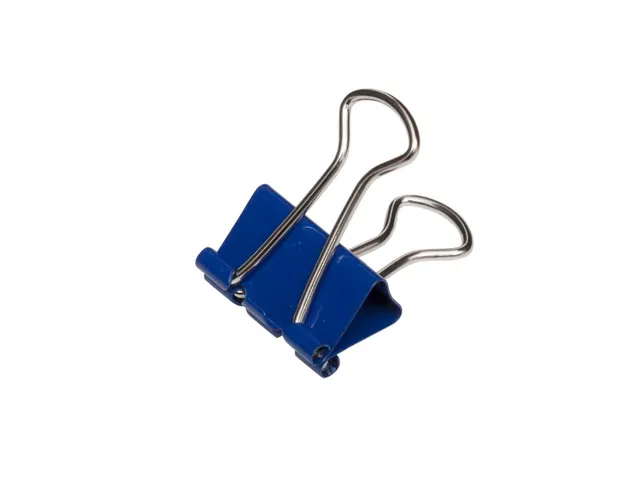 Papierklem Foldback mauly 214 Blauw 19mm 12 Stuks
