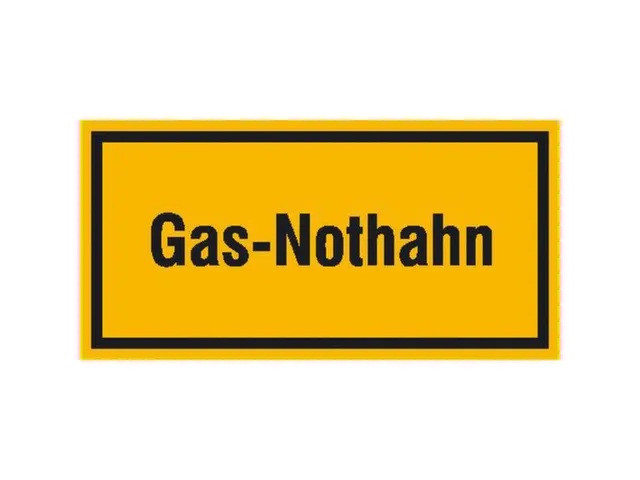 panneau indicateur Robinet d'urgence gaz alu gaufré laqué à visser