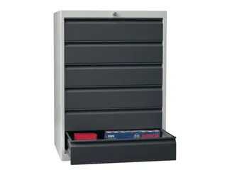 ladekast HxBxD 1000x1023x600mm 6laden slot RAL7035 front RAL7016 - 2