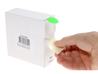 Etiket Rillprint 25mm 500st op rol fluor groen - 4