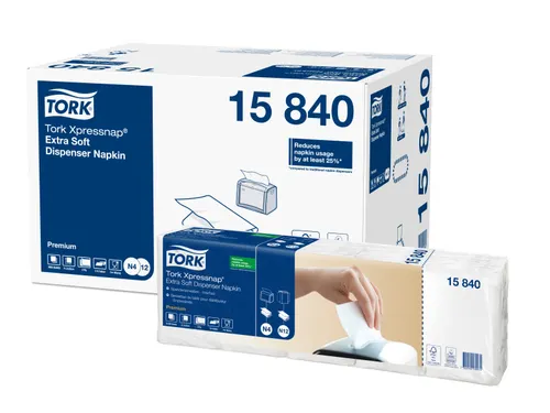Tork Universal Gevouwen Servetten 15840 2-laags Wit 22x33cm 1/4 vouw