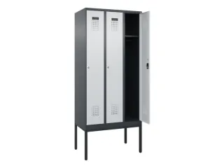 locker,HxBxD 2120x900x500mm,3vak,vak B 300mm,cil.-slot,voetonderstel - 1