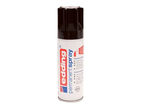 Verfspuitbus edding 5200 permanent spray glossy diepzwart