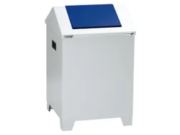 afvalverzamelaar zelfblussend 73 liter deksel staal RAL5010