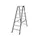 dubbele ladder,beide zijden,2x7treden,Stand H 1,05m,balk L 1,6m