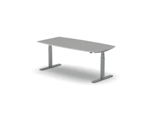 Elektrisch ihv Vergadertafel Vatvorm 1800x800mm Alu + Grijs Blad