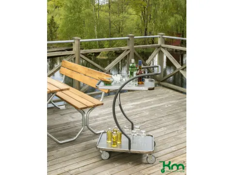 etagewagen,draagverm. 120kg,2etage(s),laadvl. LxB 595x360mm,grijs