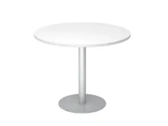 vergadertafel,HxØ 745x1000mm,rond,schotelvoet zilverkleurig,ronde bui