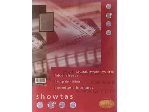 geperforeerde showtas A4 23-gaats, glashelder
