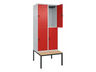 Dubbeldekse dekenkist,HxBxD 2120x800x815mm,2x2vak.,vak B 400mm - 2