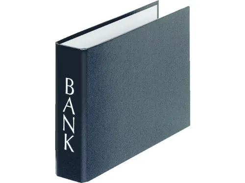 Ordner Bank PP A5 4c m horizontaal zwart