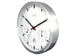Wandklok Nextime dia 25cm wit Radio Controlled aluminium streep