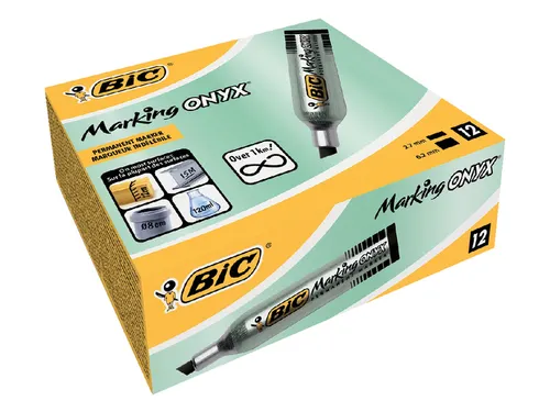 Viltstift Bic 1481 onyx schuin M zwart