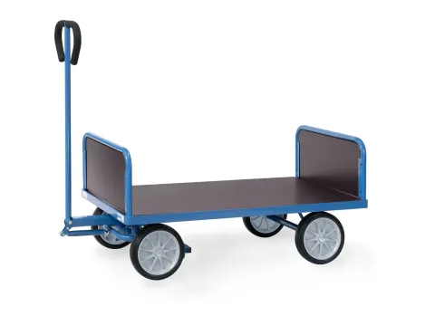 Handtrekwagen 2 Kopwanden Multiplex 4022v 500kg 1200x700mm Rubber