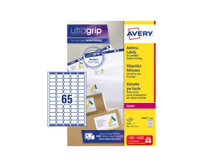 laseretiket Avery 38,1x21,2mm wit 100 vel 65 etiketten per vel - 2