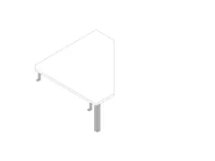 koppelelement voor bureau,90 °,HxBxD 680-760x840x840mm,v. 4voeten
