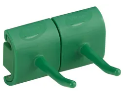 Vikan Hygiene Dubbele Haak voor Hi-Flex Wandhouder Groen