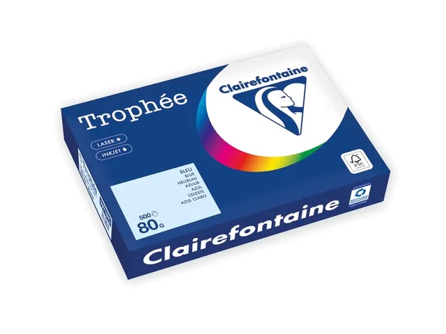 Kopieerpapier Trophee A4 80 gram azuurblauw 500 vel
