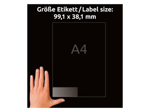Adresetiket Avery J8563-25 99,1x38,1mm Transparant Inkjet 350 stuks