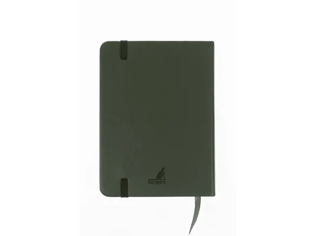 Schetsboek Kangaro A6 forest green PU HC 80 vel 140gr roomwit met elas