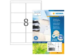 HERMA 10732 Etiketten gerecycled papier A4 99,1x67,7mm Wit 640 stuks