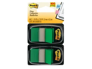 Indextabs 3M Post-it 680 25.4x43.2mm duopack groen 100 vel - 2