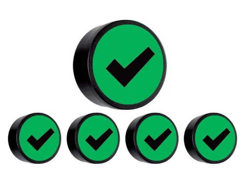 Magneet check 35mm groen 5 stuks