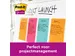 Memoblok 3M Post-it 584 127x203mm Super Sticky lijn assorti kleur
